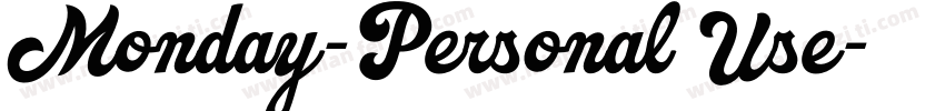 Monday-Personal Use字体转换